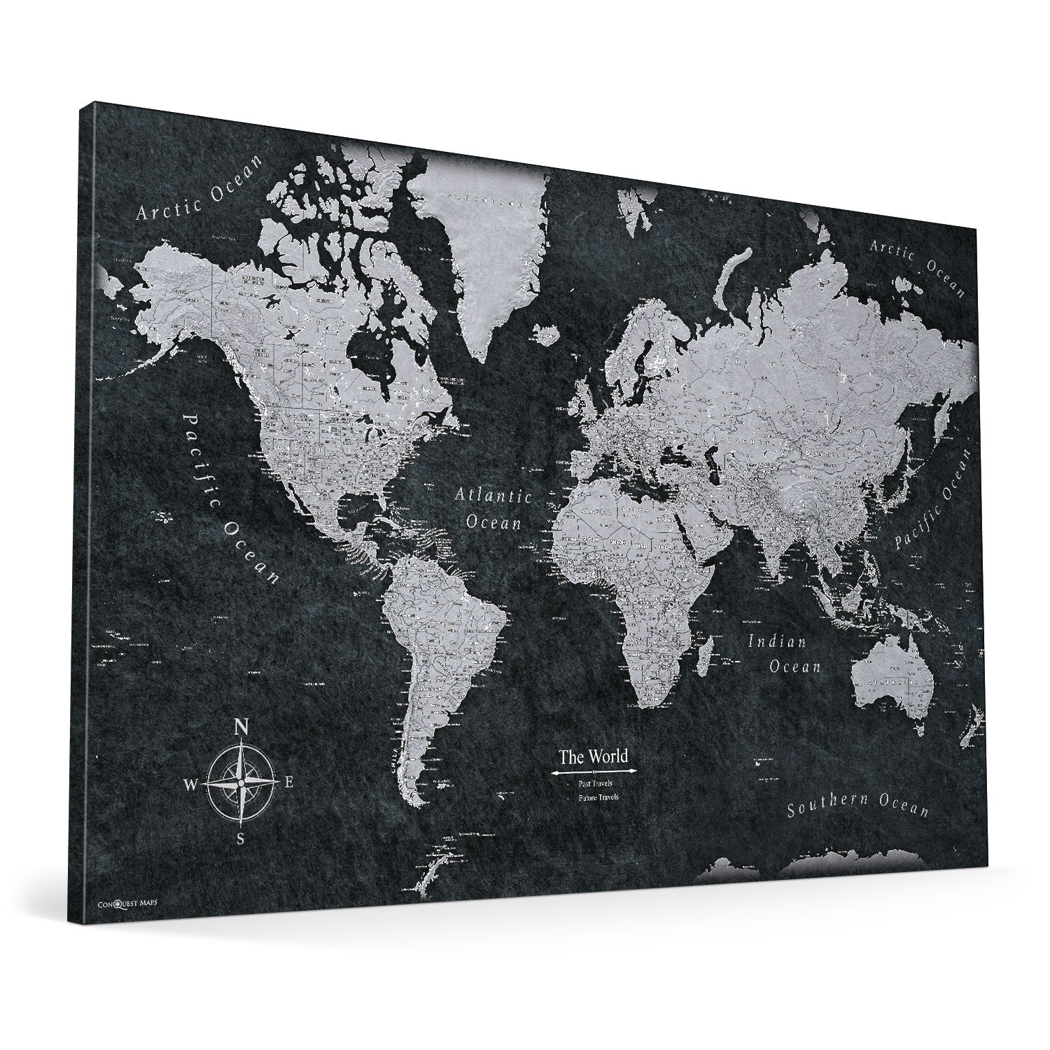 Push Pin World Map (Pin Board) - The Night Voyager - Essentials Collection