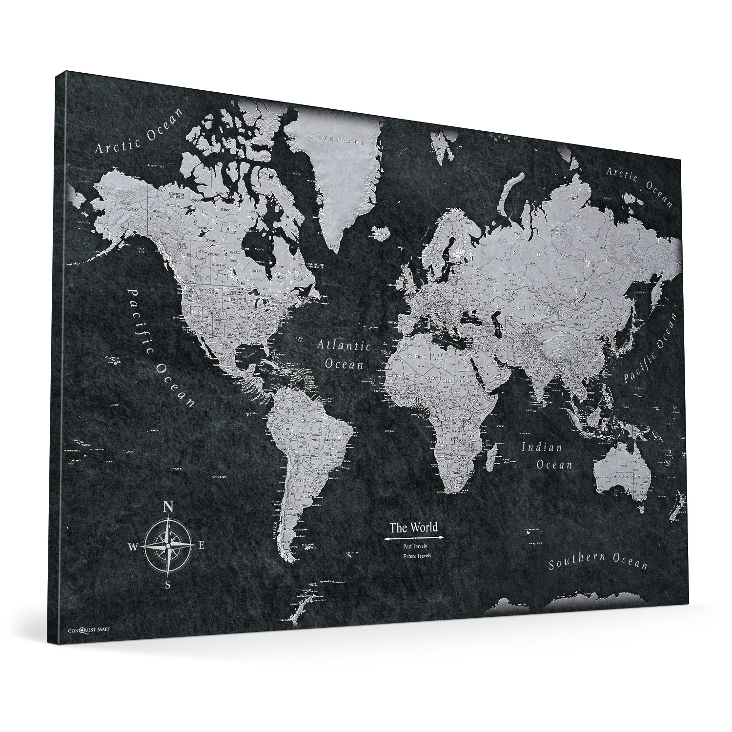 Push Pin World Map (Pin Board) - The Night Voyager - Essentials Collection