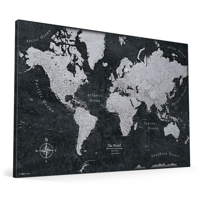 Push Pin World Map (Pin Board) - The Night Voyager - Essentials Collection