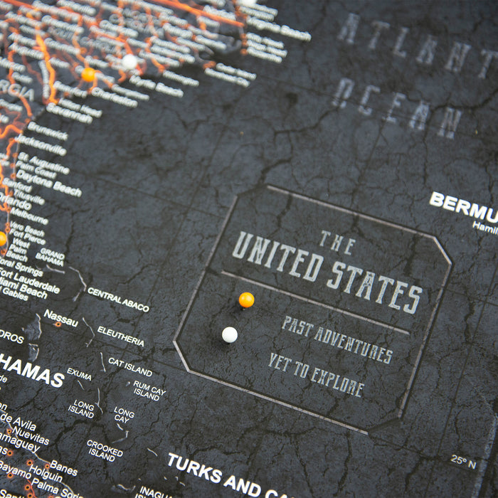 Push Pin USA Map (Pin Board) - Obsidian Inferno CM Pin Board