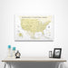 National Parks Map Poster - Yellow Color Splash CM Poster
