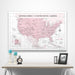 National Parks Map Poster - Pink Color Splash CM Poster