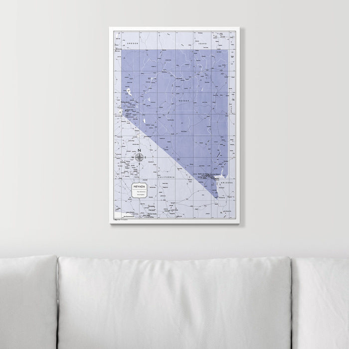 Push Pin Nevada Map (Pin Board) - Purple Color Splash