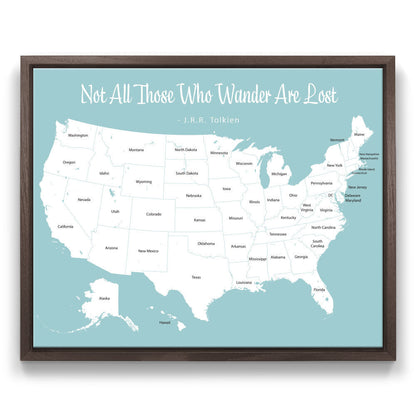 Push Pin Mini USA Map - Prism Color Series - Midnight CM Mini Map