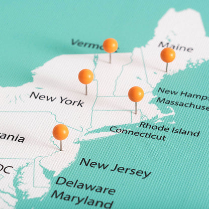 Push Pin Mini USA Map - Prism Color Series - Midnight CM Mini Map