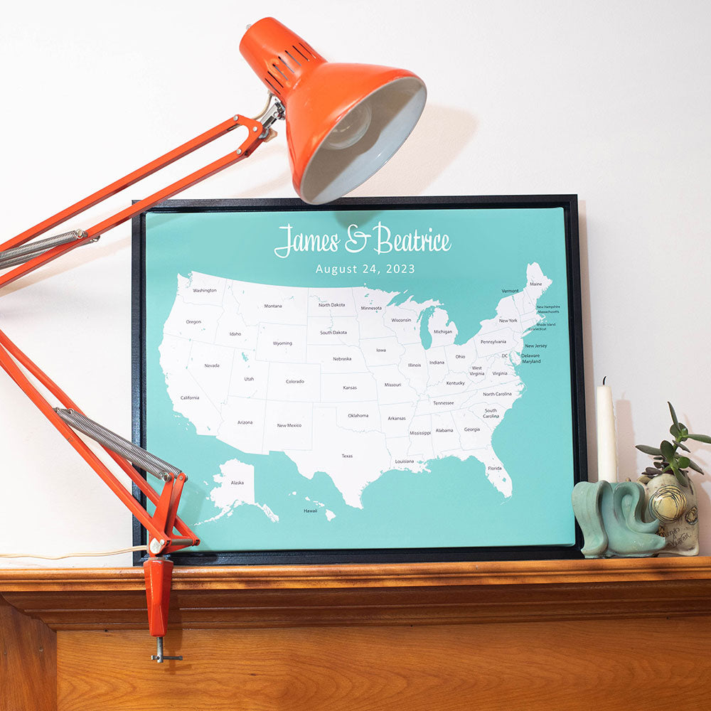 Push Pin Mini USA Map - Prism Color Series - Midnight CM Mini Map