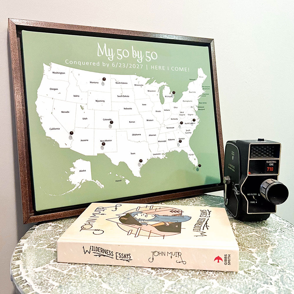 Push Pin Mini USA Map | Colorful USA Map | Push Pins Included