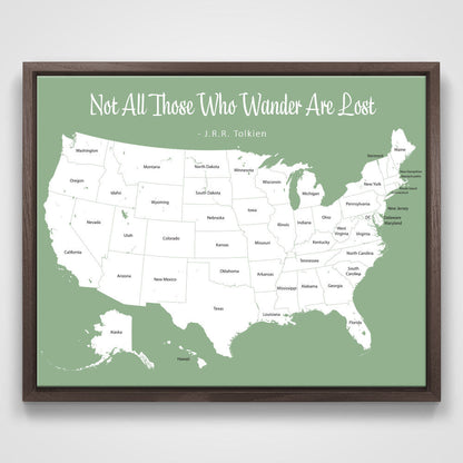 Push Pin Mini USA Map - Prism Color Series - Midnight CM Mini Map