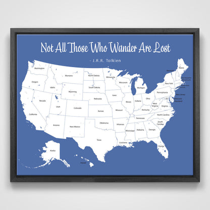 Push Pin Mini USA Map - Prism Color Series - Midnight CM Mini Map