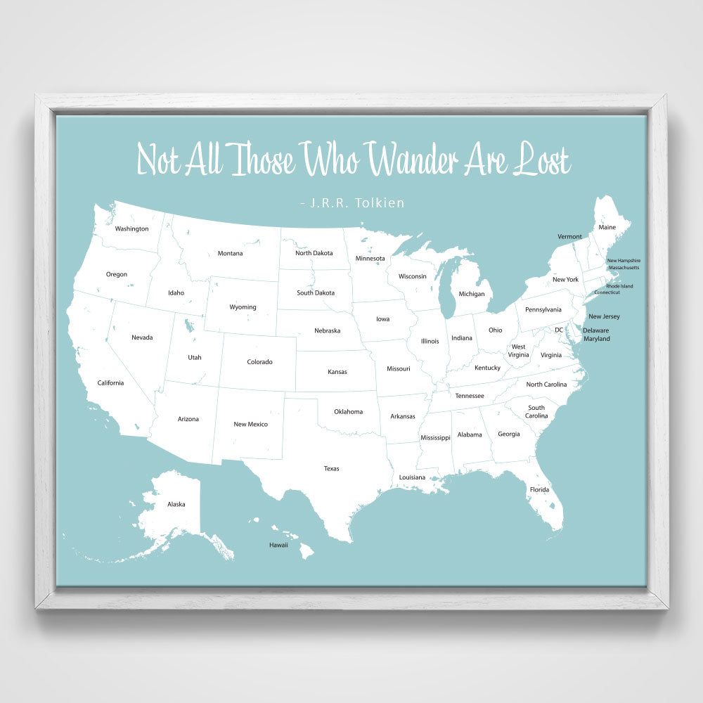 Push Pin Mini USA Map - Prism Color Series - Midnight CM Mini Map