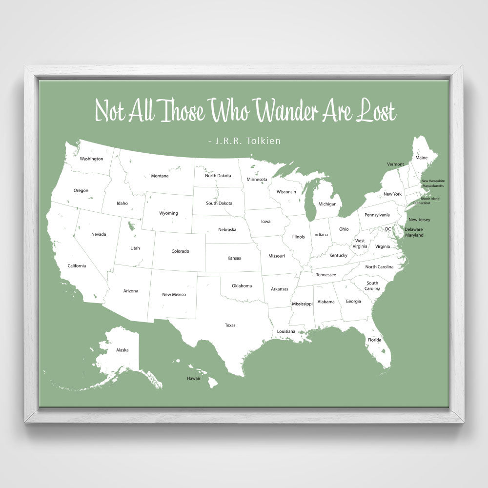 Push Pin Mini USA Map - Prism Color Series - Midnight CM Mini Map