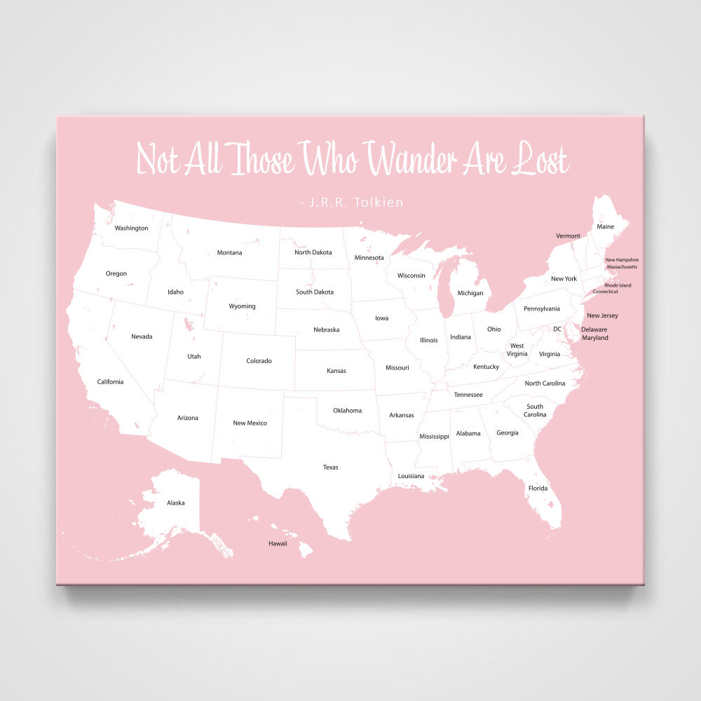 Push Pin Mini USA Map - Prism Color Series - Midnight CM Mini Map