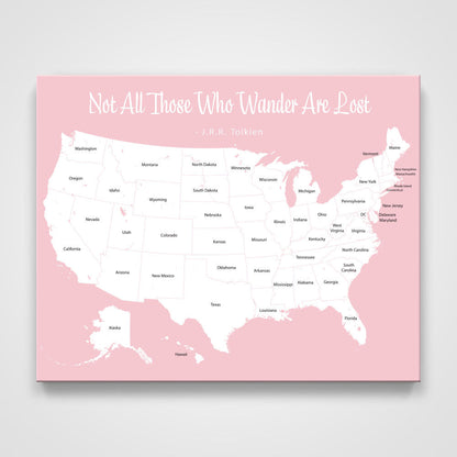 Push Pin Mini USA Map - Prism Color Series - Midnight CM Mini Map