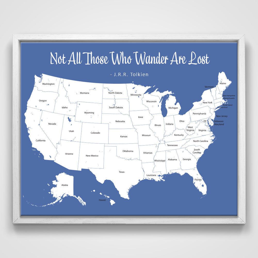 Push Pin Mini USA Map - Prism Color Series - Midnight CM Mini Map