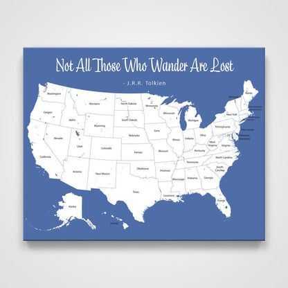 Push Pin Mini USA Map - Prism Color Series - Midnight CM Mini Map