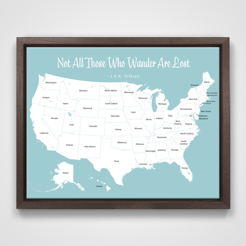 Push Pin Mini USA Map - Prism Color Series - Midnight CM Mini Map