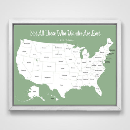 Push Pin Mini USA Map - Prism Color Series - Midnight CM Mini Map