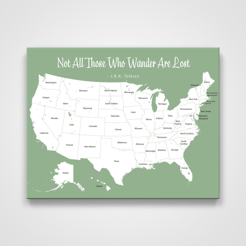 Push Pin Mini USA Map - Prism Color Series - Midnight CM Mini Map