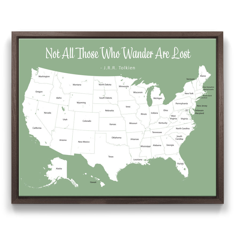 Push Pin Mini USA Map - Prism Color Series - Midnight CM Mini Map