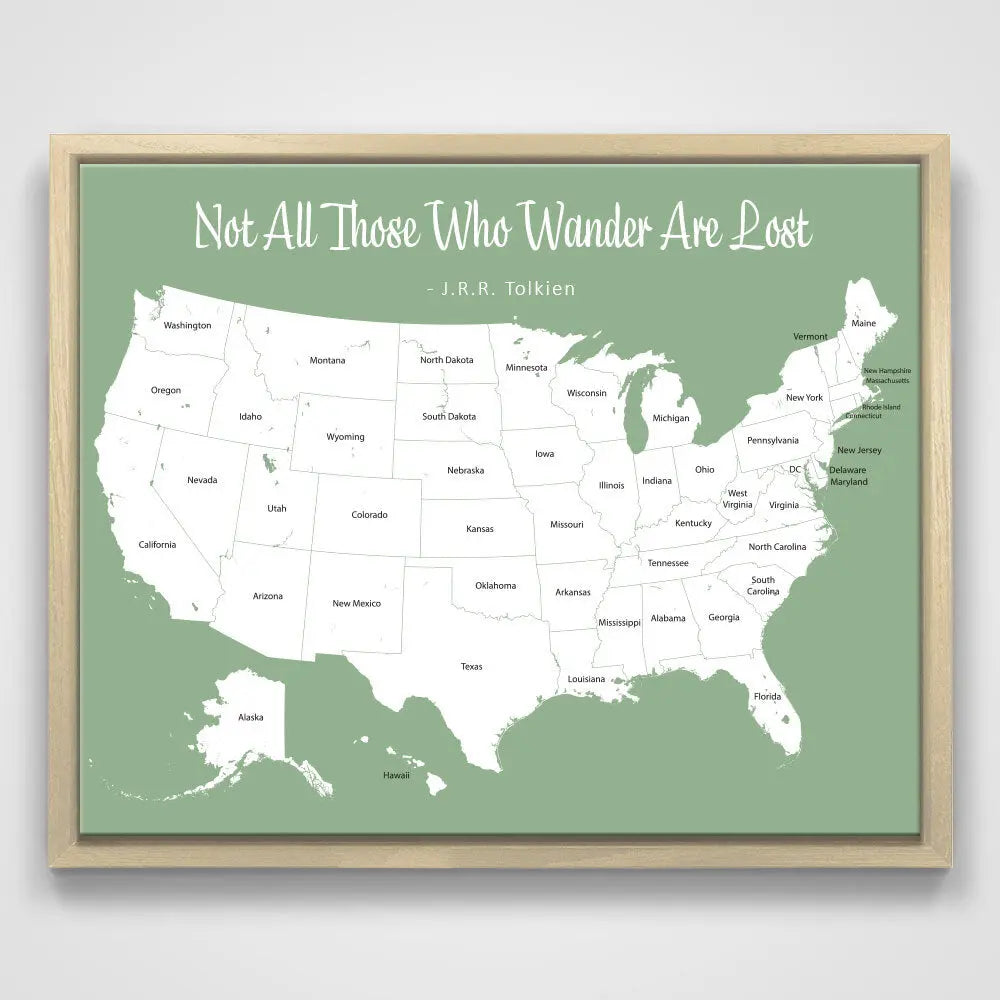 Push Pin Mini USA Map - Prism Color Series - Midnight CM Mini Map