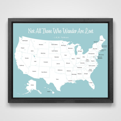 Push Pin Mini USA Map - Prism Color Series - Midnight CM Mini Map