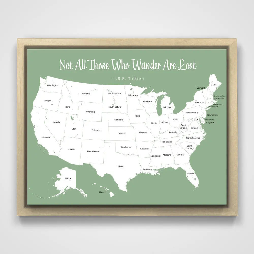 Push Pin Mini USA Map - Prism Color Series - Midnight CM Mini Map