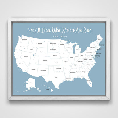 Push Pin Mini USA Map - Prism Color Series - Midnight CM Mini Map