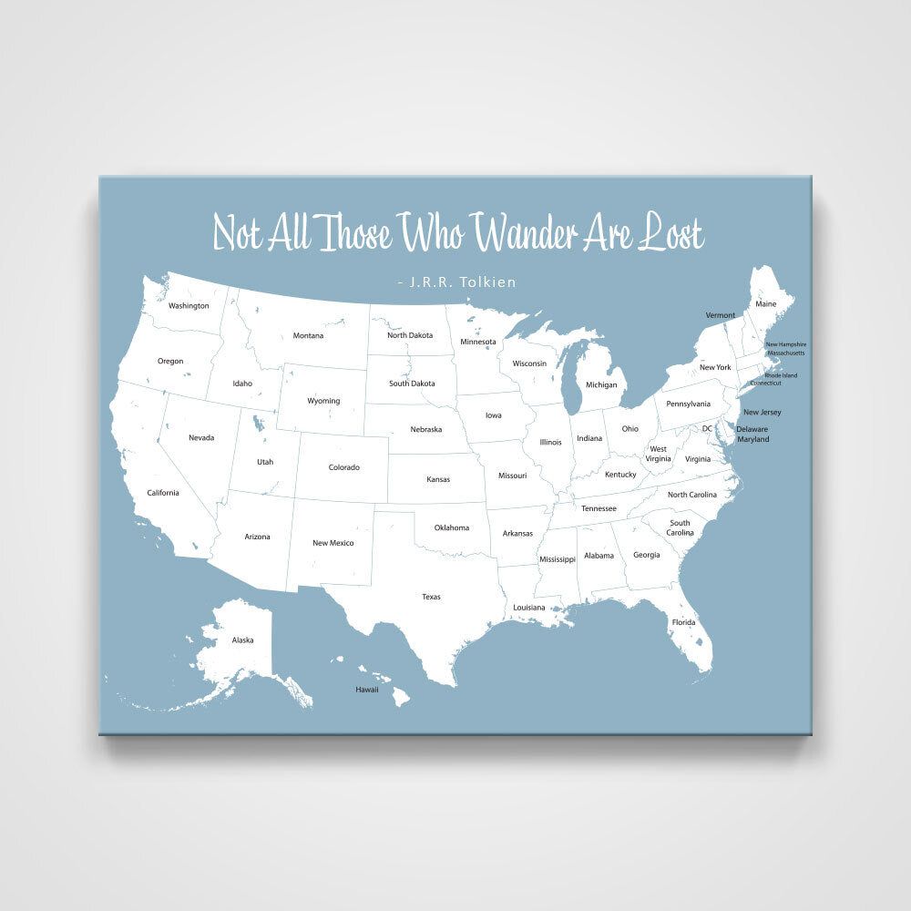 Push Pin Mini USA Map - Prism Color Series - Midnight CM Mini Map