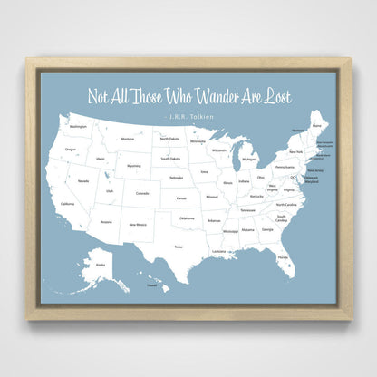 Push Pin Mini USA Map - Prism Color Series - Midnight CM Mini Map