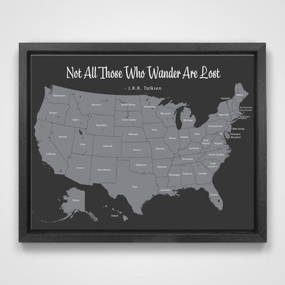 Push Pin Mini USA Map - Prism Color Series - Midnight CM Mini Map