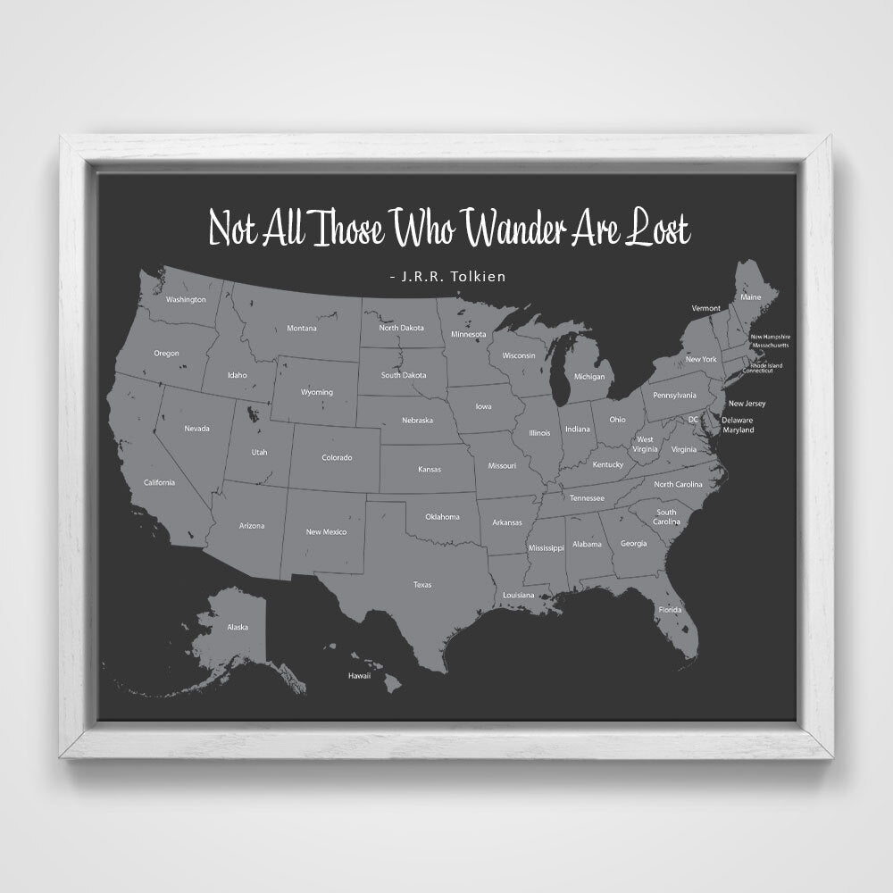 Push Pin Mini USA Map - Prism Color Series - Midnight CM Mini Map