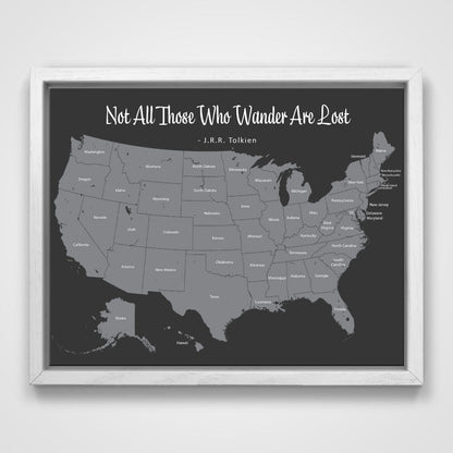 Push Pin Mini USA Map - Prism Color Series - Midnight CM Mini Map