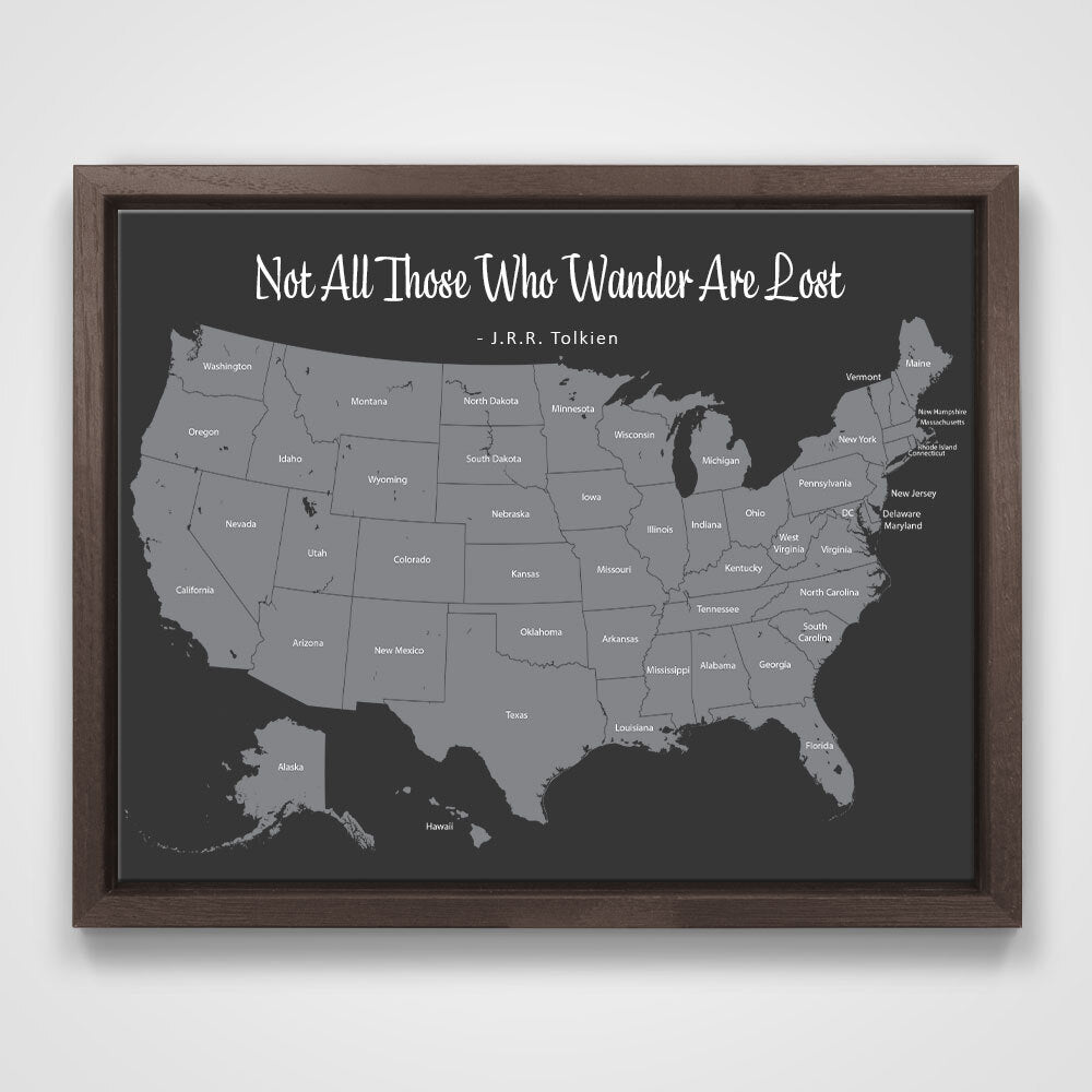 Push Pin Mini USA Map - Prism Color Series - Midnight CM Mini Map