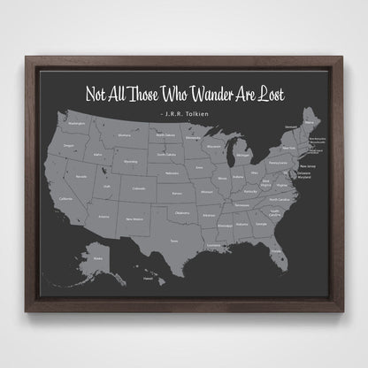 Push Pin Mini USA Map - Prism Color Series - Midnight CM Mini Map