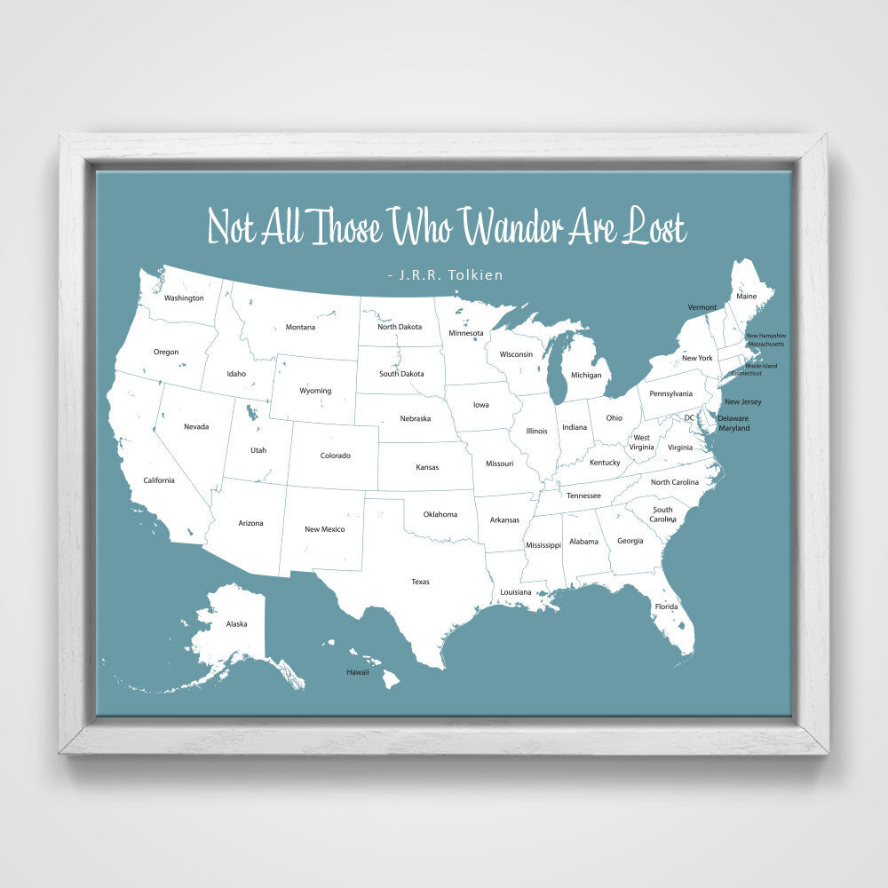 Push Pin Mini USA Map - Prism Color Series - Midnight CM Mini Map