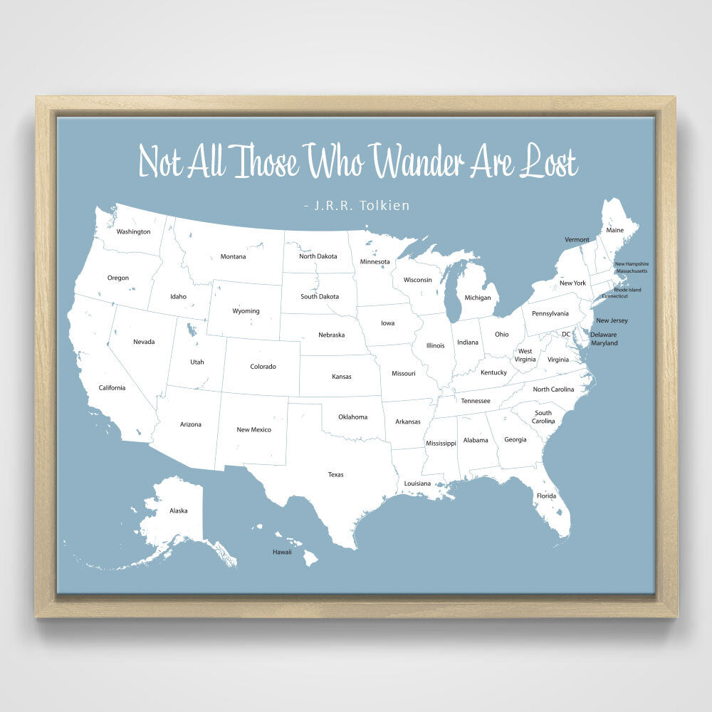 Push Pin Mini USA Map - Prism Color Series - Midnight CM Mini Map