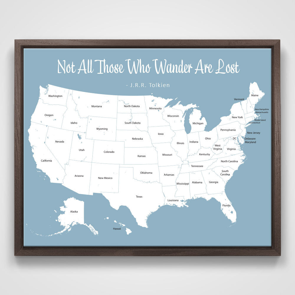 Push Pin Mini USA Map - Prism Color Series - Midnight CM Mini Map