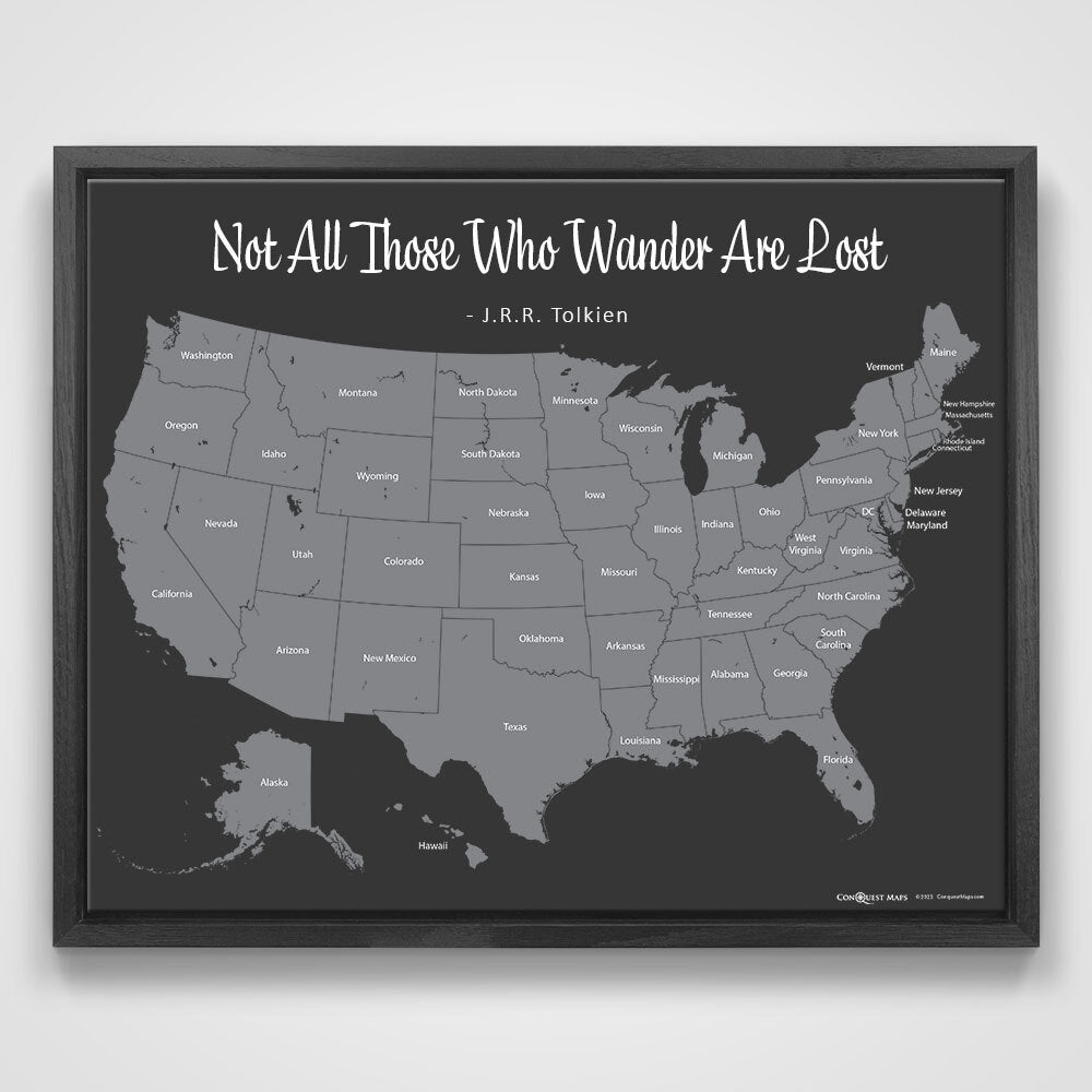 Push Pin Mini USA Map - Prism Color Series - Midnight CM Mini Map