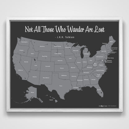 Push Pin Mini USA Map - Prism Color Series - Midnight CM Mini Map