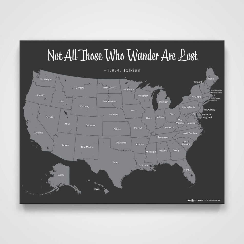 Push Pin Mini USA Map - Prism Color Series - Midnight CM Mini Map