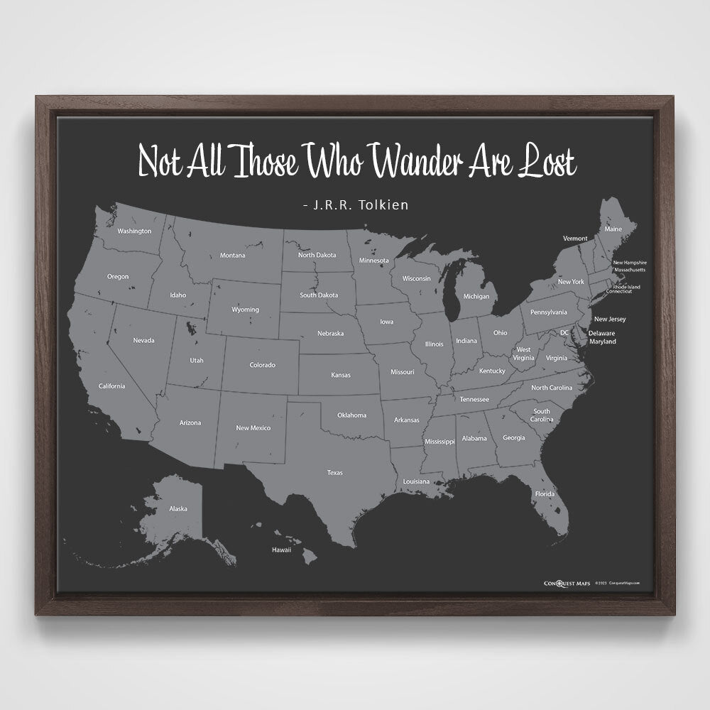 Push Pin Mini USA Map - Prism Color Series - Midnight CM Mini Map