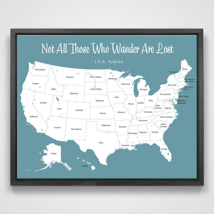 Push Pin Mini USA Map - Prism Color Series - Midnight CM Mini Map