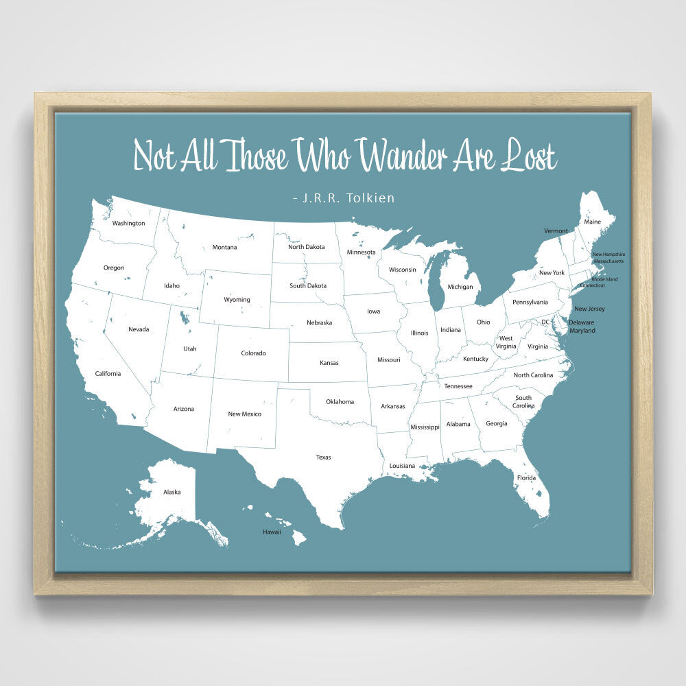 Push Pin Mini USA Map - Prism Color Series - Midnight CM Mini Map