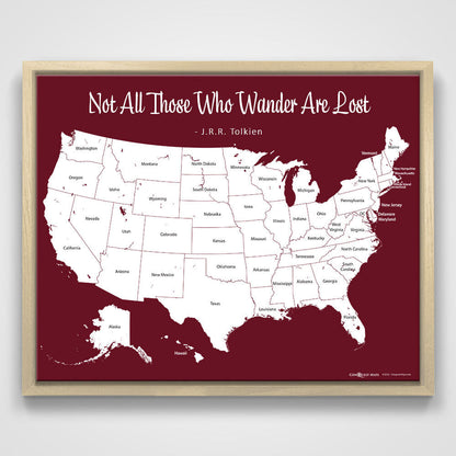 Push Pin Mini USA Map - Prism Color Series - Midnight CM Mini Map