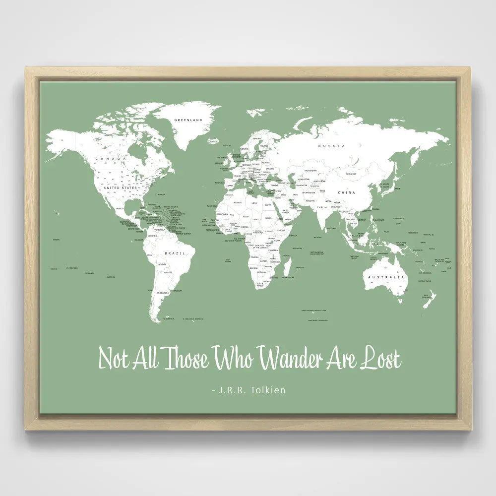 Push Pin Mini World Map - Prism Color Series - Midnight CM Mini Map