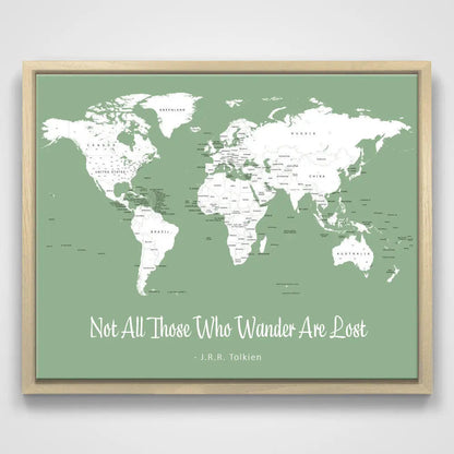 Push Pin Mini World Map - Prism Color Series - Midnight CM Mini Map