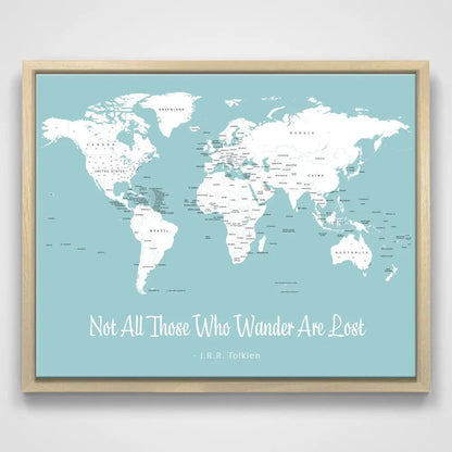 Push Pin Mini World Map - Prism Color Series - Midnight CM Mini Map