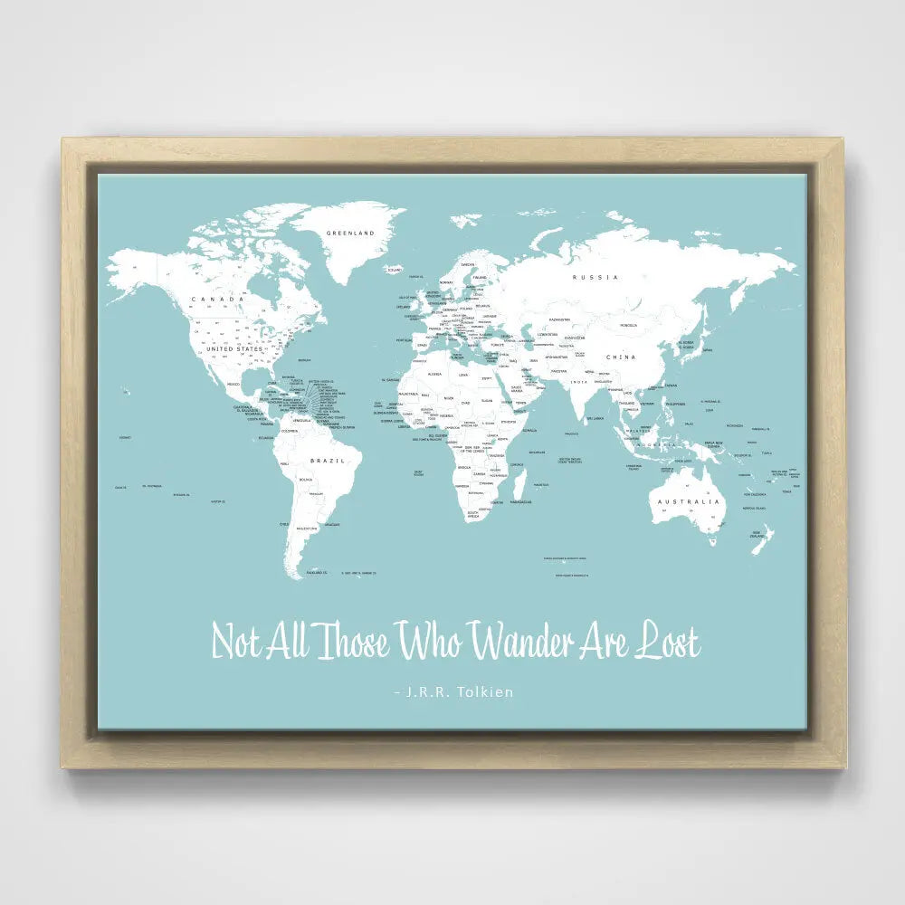 Push Pin Mini World Map - Prism Color Series - Midnight CM Mini Map