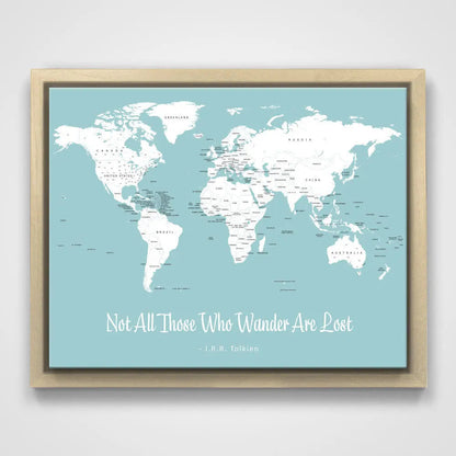 Push Pin Mini World Map - Prism Color Series - Midnight CM Mini Map