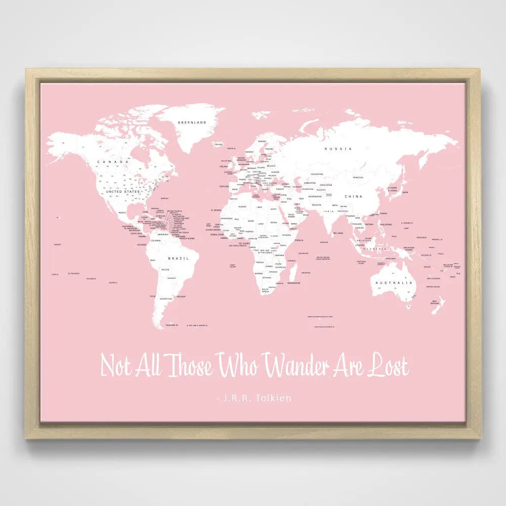 Push Pin Mini World Map - Prism Color Series - Midnight CM Mini Map